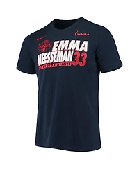 Men's Nike Emma Meesseman Navy Washington Mystics Name and Number Performance T-shirt