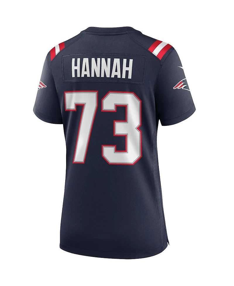 Women's Nike John Hannah Navy New England Patriots Game Retired Player Jersey