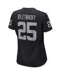 Women's Nike Fred Biletnikoff Black Las Vegas Raiders Game Retired Player Jersey