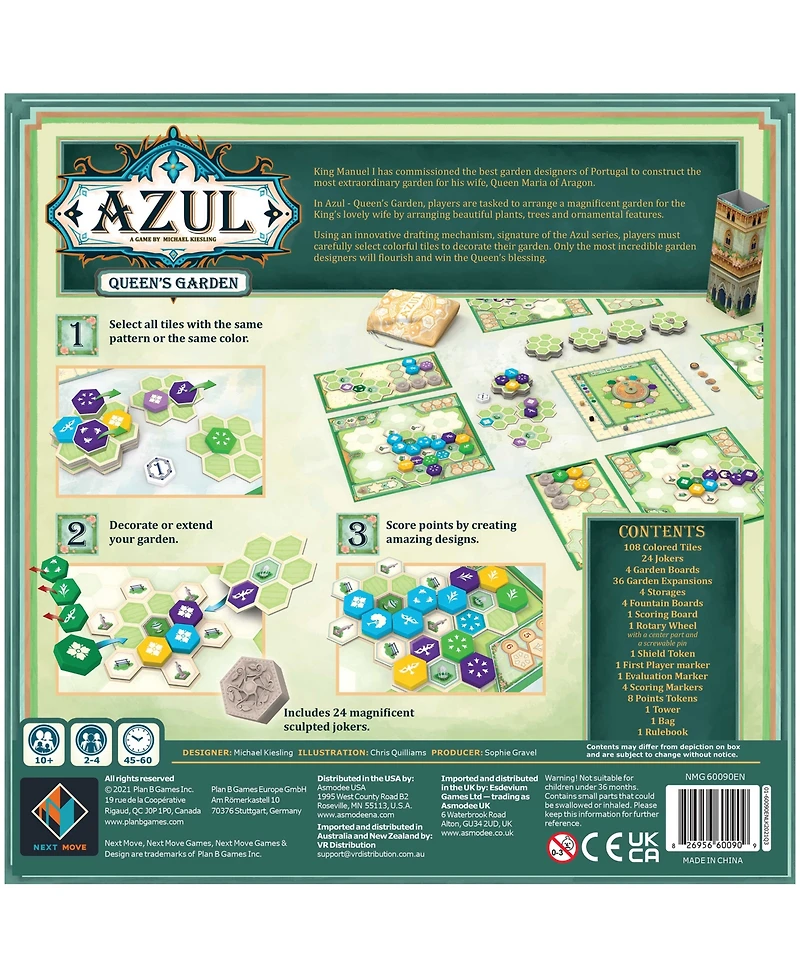 Next Move Games Azul Queen's Garden Set, 182 Piece