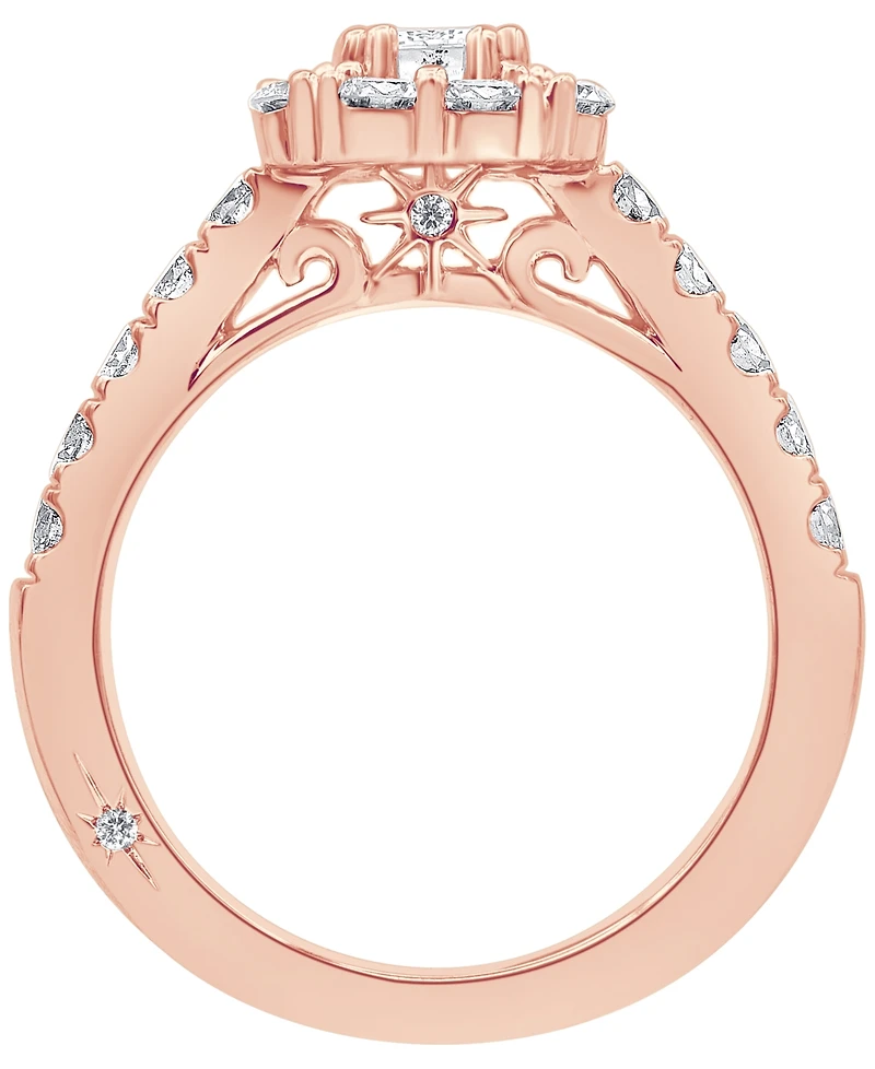 Certified Diamond Bridal Set (2 ct. t.w.) 18k White, Yellow or Rose Gold