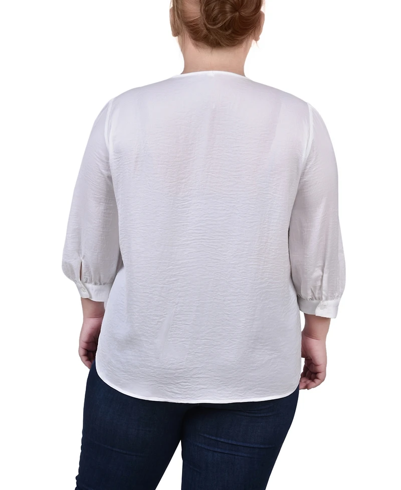 Ny Collection Plus Satin Blouse