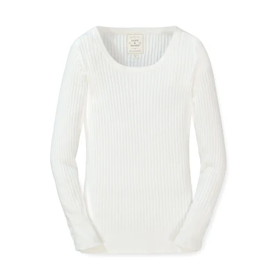 Hope & Henry Women's' Rib Knit Sweater Top