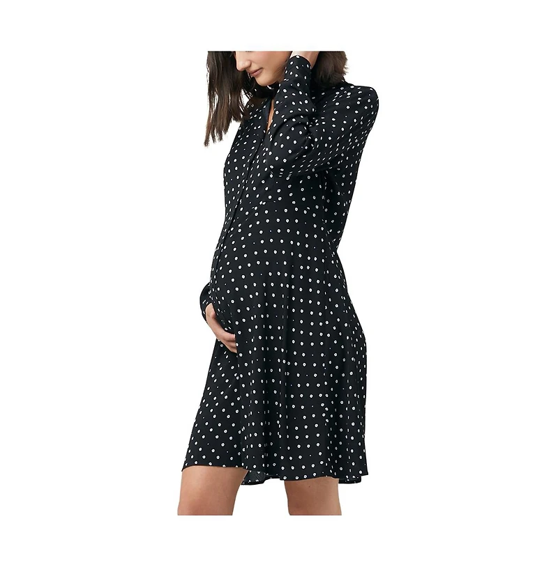 Ripe Maternity Maternity Fifi Shirt Dress Black