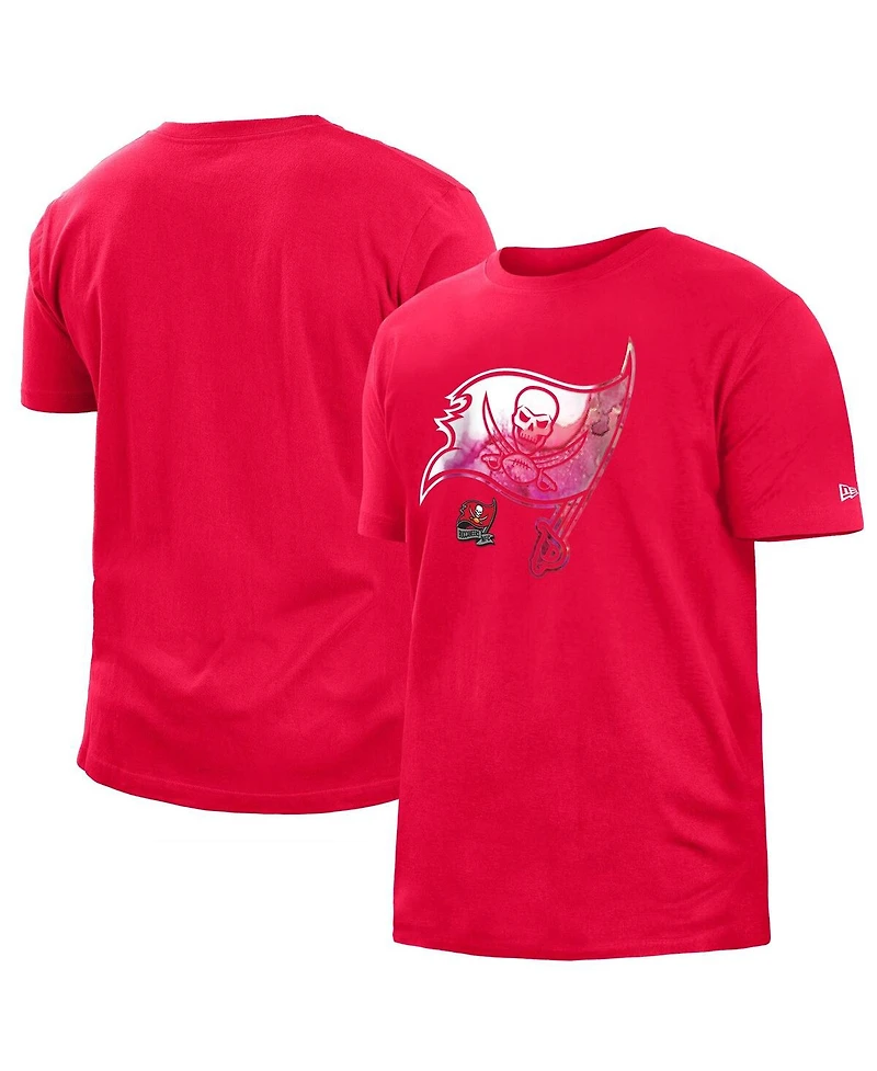 Men's New Era Red Tampa Bay Buccaneers 2022 Sideline Ink Dye T-shirt