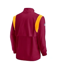 Men's Nike Burgundy Washington Commanders Sideline Coach Chevron Lockup Quarter-zip Long Sleeve Top