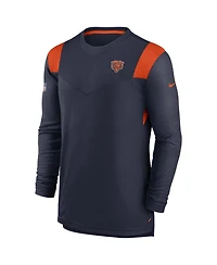 Men's Nike Navy Chicago Bears Sideline Tonal Logo Performance Player Long Sleeve T-shirt