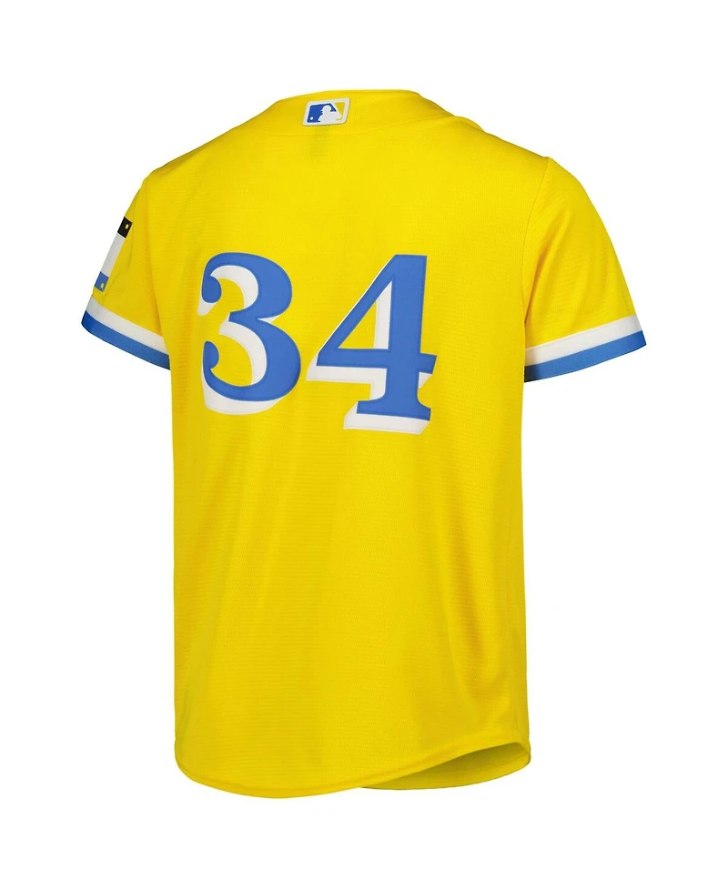 Big Boys and Girls Nike David Ortiz Gold Boston Red Sox City Connect Replica Player Jersey