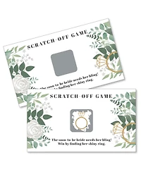 Boho Botanical Bride Bridal Shower & Wedding Party Game Scratch Off Cards 22 Ct