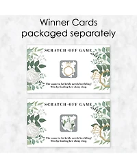 Boho Botanical Bride Bridal Shower & Wedding Party Game Scratch Off Cards 22 Ct