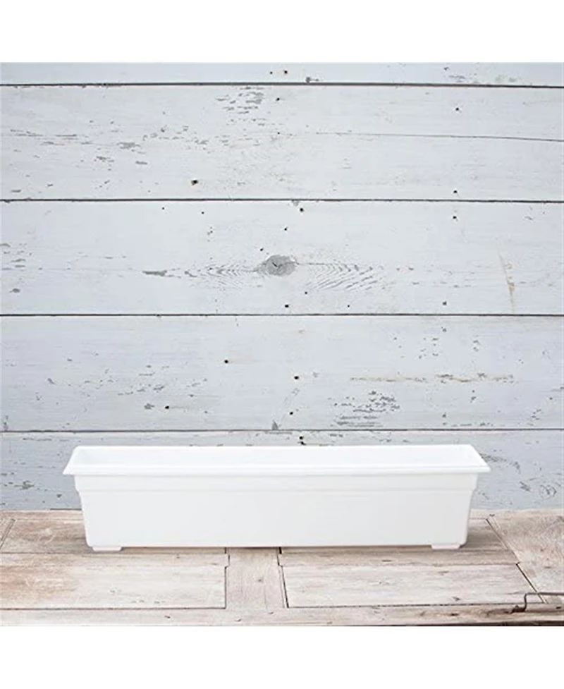 Novelty (#16302) Countryside Flower Box Planter, White - 30"