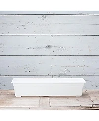 Novelty (#16302) Countryside Flower Box Planter, White - 30"