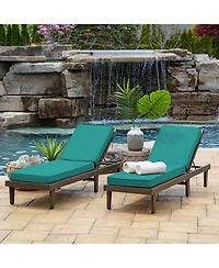 Arden Selections Arden ProFoam EverTru Acrylic Outdoor Chaise Lounge Cushion Aqua