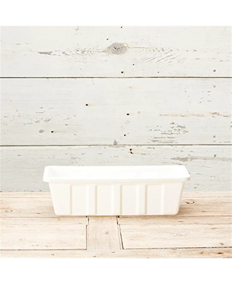 Novelty Mnftg. Polypropylene Flower Box Planter/Liner, White, 18" L