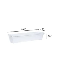 Novelty (#16302) Countryside Flower Box Planter, White - 30"
