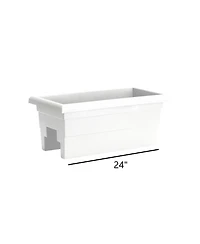 Novelty Countryside Rail Flower Deck Planter White 24 Inch