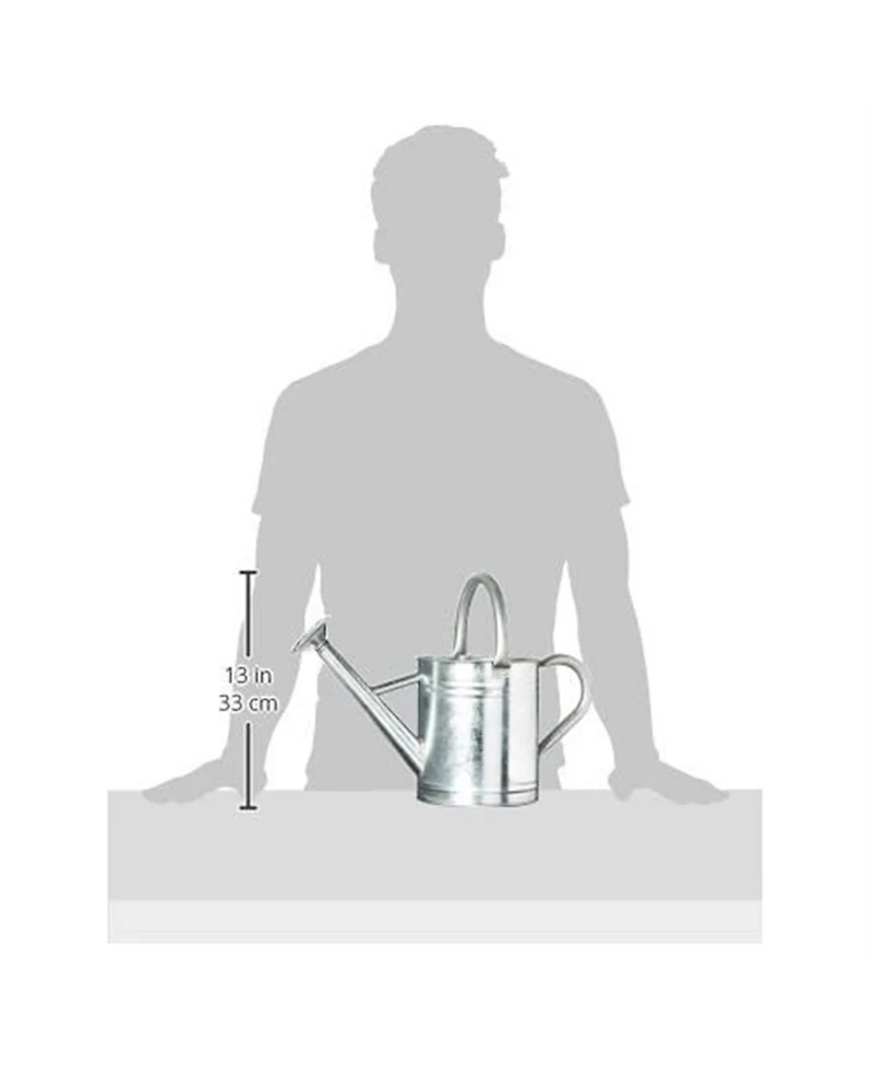 Gardener Select Metal Watering Can, Galvanized, 0.92 Gallons