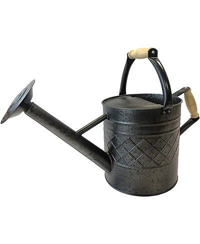 Gardener Select Metal Diamond Watering Can, Black, 0.92 Gallons