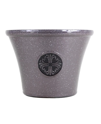 Garden Elements Logo Large Plastic Modern Planter Light Brown 14.5 Inches