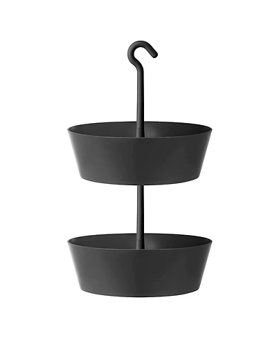 Tree Nest Sunny Hanging Two-Tier Planter Round Anthracite - 12 Inch D