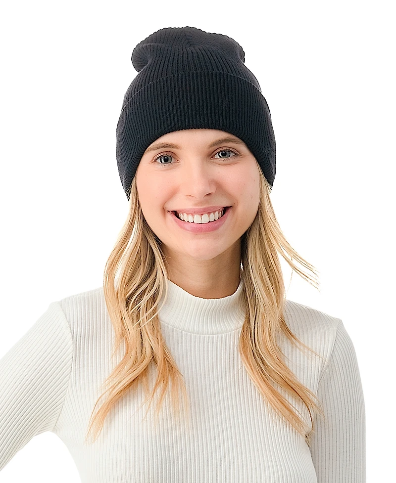 Marcus Adler Women's Ultra Soft Rib Detail Cuff Beanie