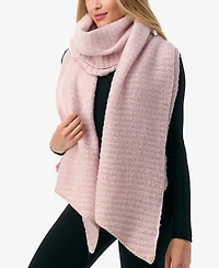 Marcus Adler Women's Solid Scarf with Ribbed Detail