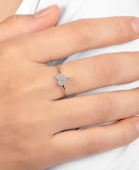 Giani Bernini Cubic Zirconia (0.19 ct. t. w.) Pave Heart Ring in Sterling Silver