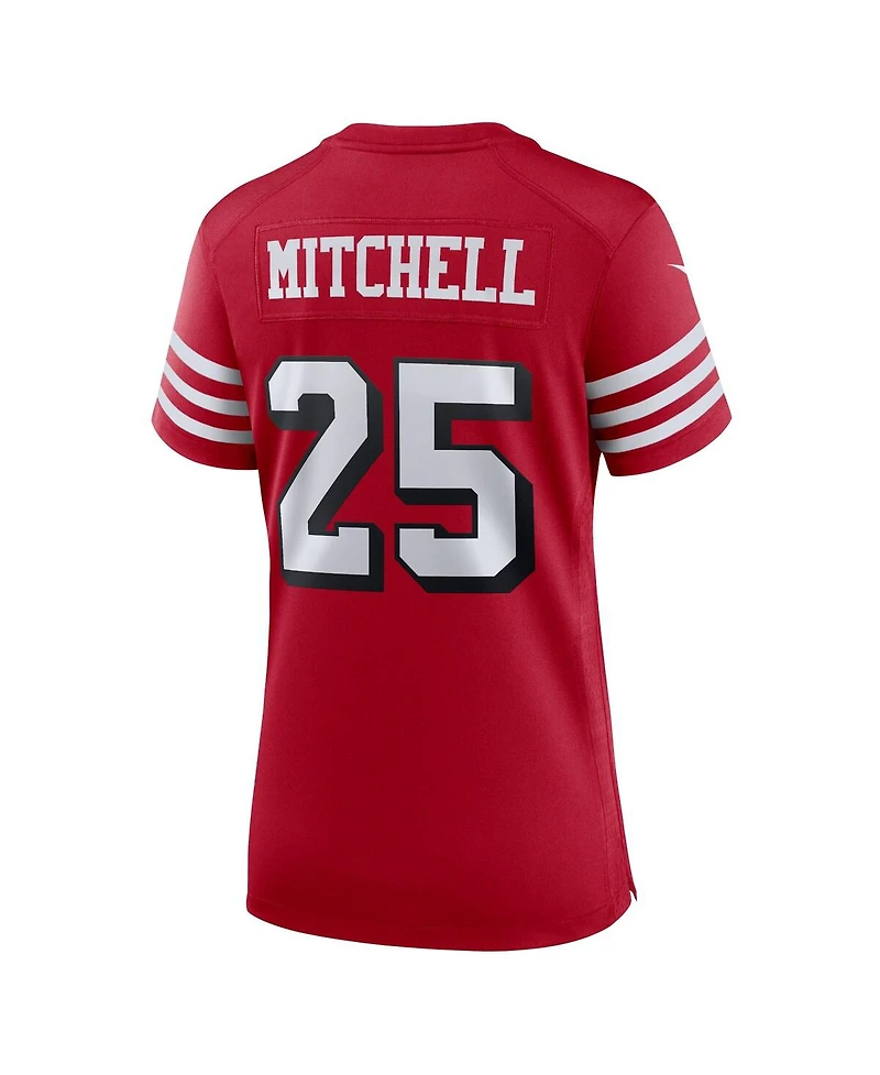 Women's Nike Elijah Mitchell Scarlet San Francisco 49ers Alternate Team Game Jersey
