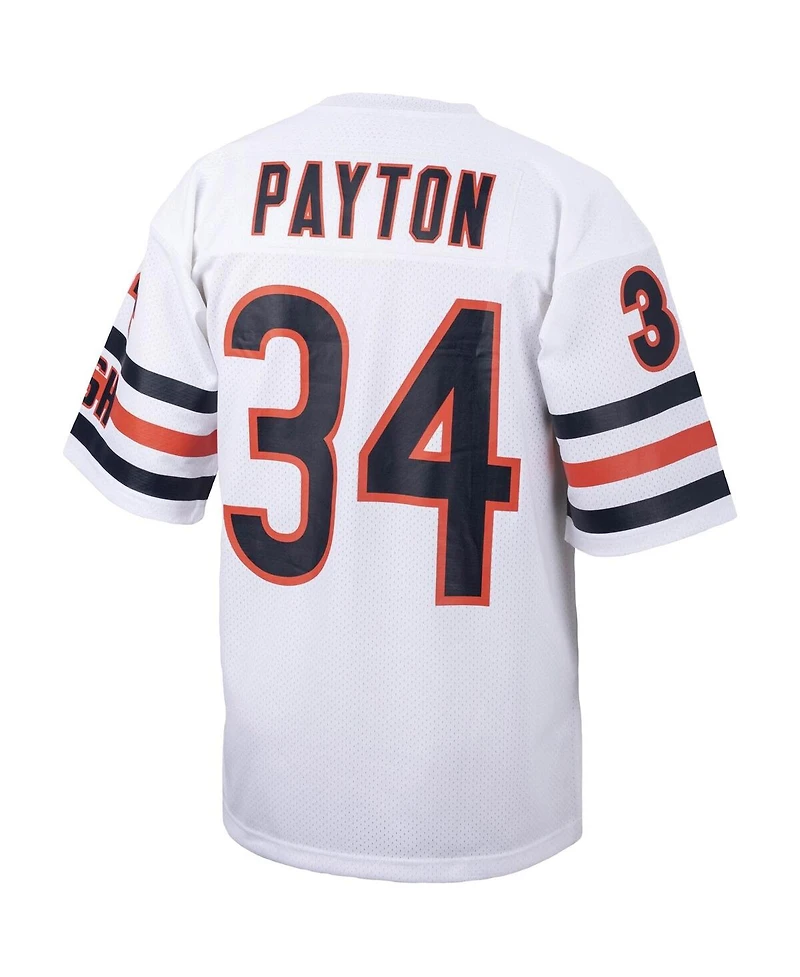 Men's Mitchell & Ness Walter Payton White Chicago Bears Big and Tall 1985 Retired Player Replica Jersey