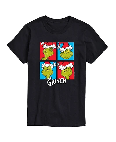 Airwaves Men's Dr. Seuss The Grinch Many Faces Graphic T-shirt