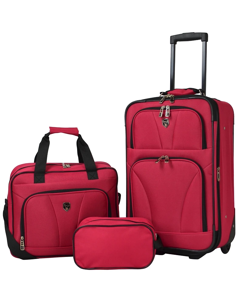 Travelers Club Bowman Eva Expandable Value Luggage and Travel Set, 3 Piece