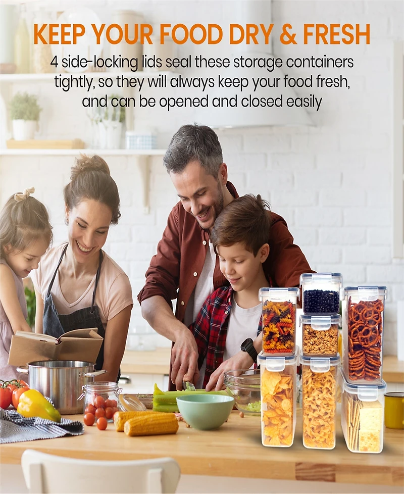 Cheer Collection Air Tight Food Storage Container, 14 Pack