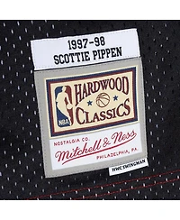 Men's Mitchell & Ness Scottie Pippen Red, Black Chicago Bulls Hardwood Classics 1997-98 Split Swingman Jersey