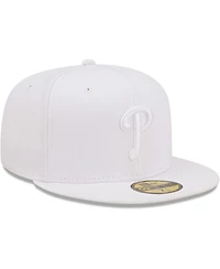 Men's New Era Philadelphia Phillies White on White 59FIFTY Fitted Hat