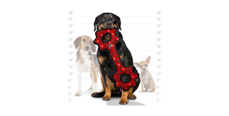 Tuffy Ultimate Tug-o-Gear Red Paw, Dog Toy