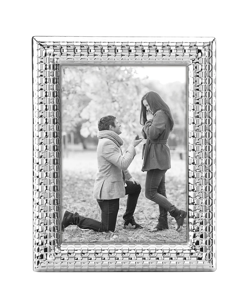 Reed & Barton Watchband Silver Photo Frame, 5" x 7"