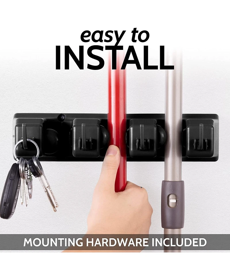 Wall Mount Mop Holder and Broom Hanger ( Slots