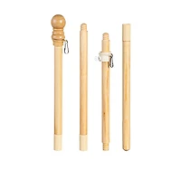 Evergreen American Flag with Wooden Flag Pole & Bracket Kit