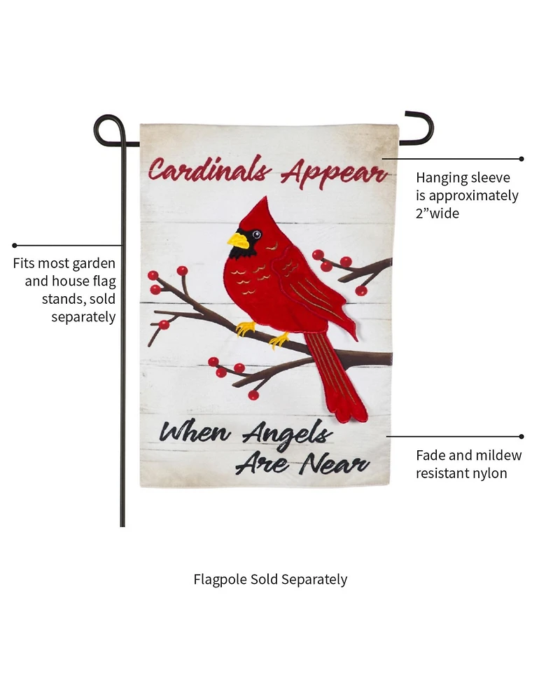 Evergreen Flag When Angels Are Near Garden Linen Flag