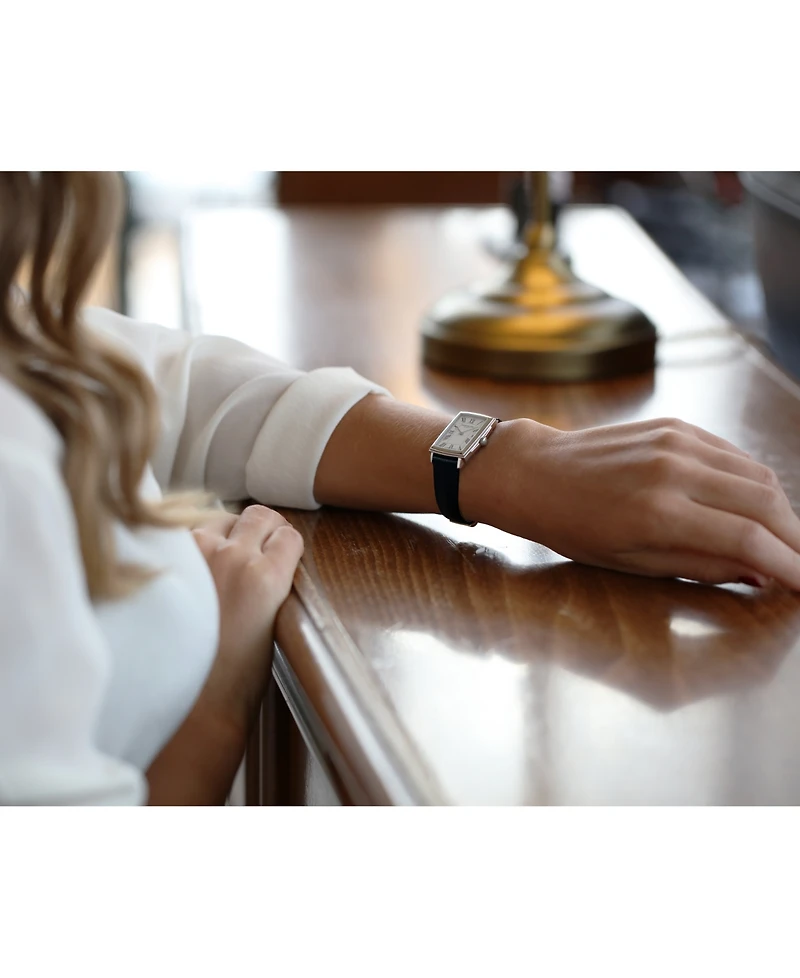 Raymond Weil Women's Swiss Toccata Black Calf Leather Strap Watch 22.6x28.1mm