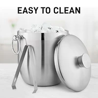 Premium Stainless Steel Double Wall Insulated Ice Bucket Kit