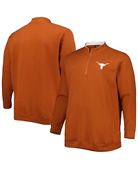 Men's Colosseum Texas Orange Longhorns Big and Tall Tortugas Logo Quarter-Zip Sweatshirt