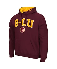 Men's Colosseum Maroon Bethune-Cookman Wildcats Arch & Logo Pullover Hoodie