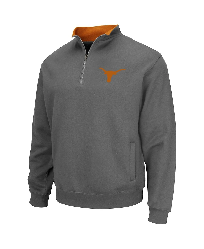 Men's Colosseum Charcoal Texas Longhorns Tortugas Quarter-Zip Sweatshirt