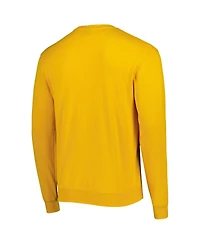 Men's Colosseum Gold Rowan Profs Arch Over Logo Pullover Sweatshirt