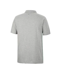 Men's Colosseum Green, Heathered Gray Colorado State Rams Caddie Polo Shirt