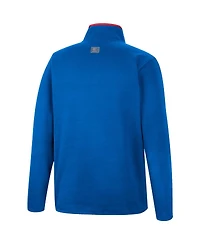 Men's Colosseum Royal Kansas Jayhawks Rebound Quarter-Snap Jacket
