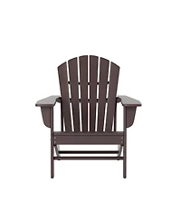 WestinTrends 3-Piece Patio Adirondack Chairs with Round Side Table Set