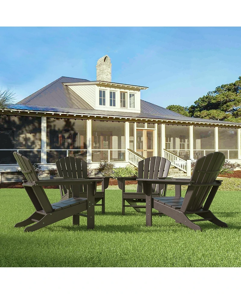 WestinTrends All-Weather Contoured Outdoor Poly Adirondack Chair (Set of 4)