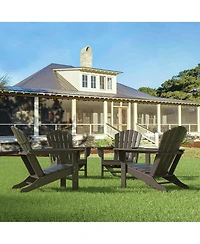WestinTrends All-Weather Contoured Outdoor Poly Adirondack Chair (Set of 4)